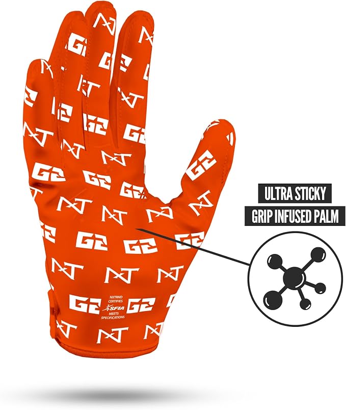 Nxtrnd G2 Pro Football Gloves, Men's Ultra Sticky Elite Receiver Gloves