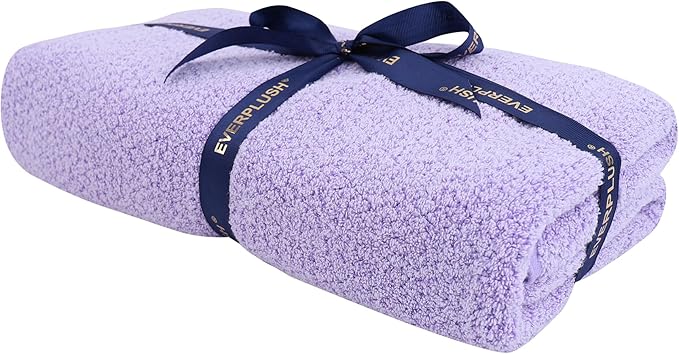 Everplush Diamond Collection Extra Large Bath Sheet Towel – 1 Pieces, Super Soft & Highly Absorbent, Quick-Drying. Perfect for Bathroom, Pool, Swimming Use (Lavender, 35" x 66" 1PK)