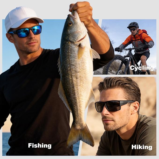 Missfive 2 Pack Mens Preferred Bifocal Sunglasses with Readers Built in, Sporty Semi-Rimless Wrap Dark Reading Glasses - Full Frame Rubber Thick Temples, UV400 Protection Outdoor/Driving, 3.00x