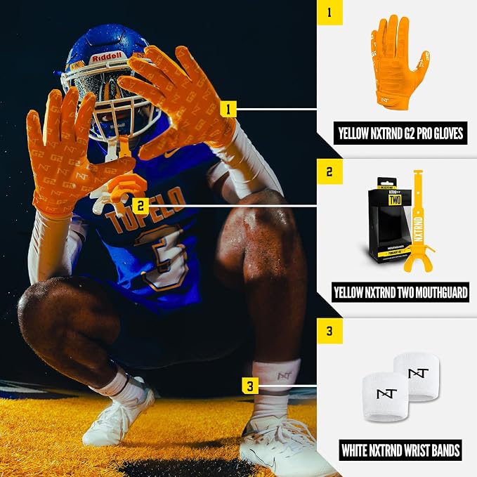 Nxtrnd G2 Pro Football Gloves, Men's Ultra Sticky Elite Receiver Gloves