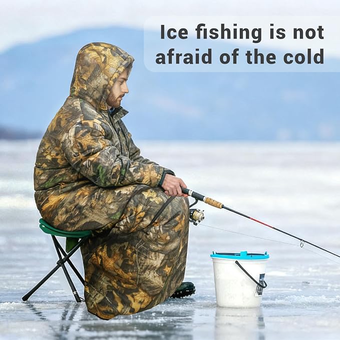 Wearable Sleeping Bag Adult Outdoor & Indoor Sleeping Bags Applicable Temperature 25℉-50℉ Designed for Camping, Hiking, Backpacking, and Other Outdoor Adventures