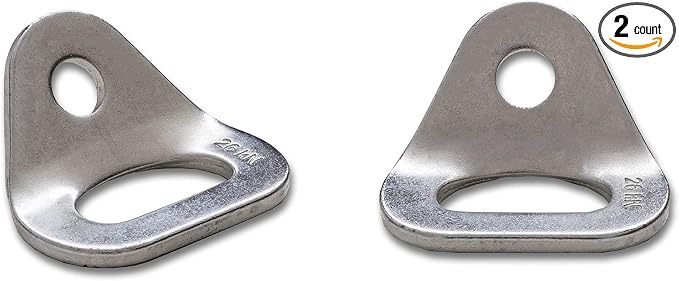 26kN Climbing Wall Bolt Hanger/Anchor/Tiedown for 3/8" Screw/Bolt Ideal for Rock Climbing and Home Gyms, Hammocks, Trailer Tie-Downs. Robust, Load-Bearing Steel Tie-Off