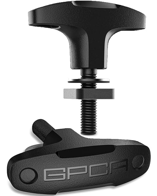 GPCA – Quick Release Tie Down Anchor/T-Handle Thumbscrews M8 25mm Anchor with Screw Nut Jeep Hardtop Removal, Truck Bed Tie Down Anchors Cargo Tie Down & Hooks Jeep Accessories, 2 Pack (Black)
