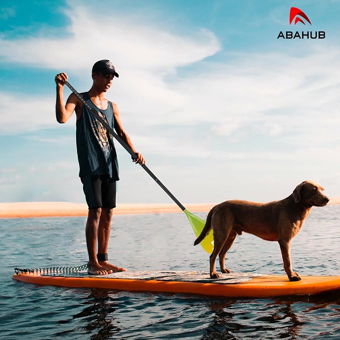Abahub 3-Piece Stand up Paddles, Lightweight Paddleboard Paddle Oars for Paddleboard, Adjustable Aluminum Alloy Shaft 68" - 84"