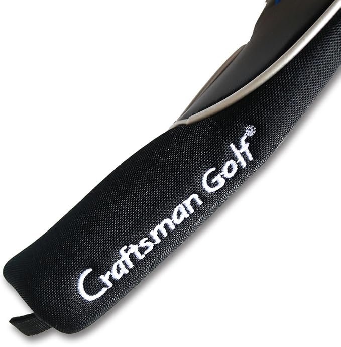 CRAFTSMAN GOLF Black Iron Head Covers Headcover Set with Colorful No. for Taylormade Cobra Mizuno Etc.Suitable for Right and Left Hander Golfer