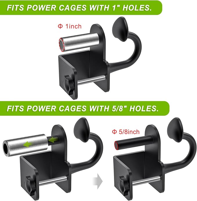 Nordic Hamstring Curl Attachment, Dip Bar, Belt Squat & Safety Spotter Arms for 2"x2" & 3"x3" Power Racks, Home Gym Strength Training Accessories