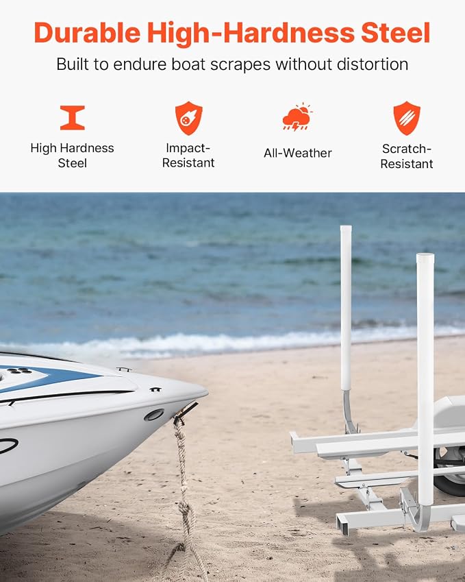 VEVOR Boat Trailer Guide, 16.7"- 60″ Adjustable Design Trailer Guide Poles, 2PCS Trailer Guide-Ons for Ski Boat, Fishing Boat or Sailboat Trailer