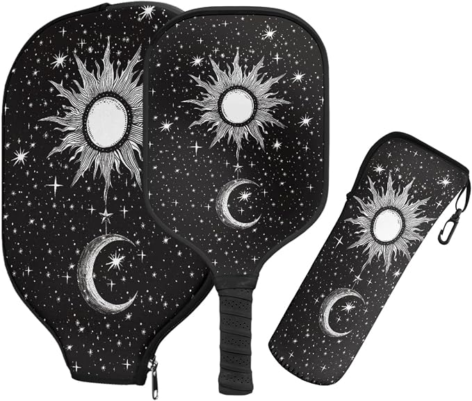 Pickleball Paddles Set 3PCS Pickleball Paddle Case Pickleball Racket Pickleball Bag Ideal for Beginners Gifts