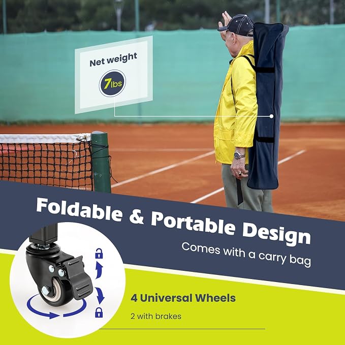 Tennis Ball Hopper Cart with Wheels, Portable Tennis Ball Basket Holds 150 Balls, Collapsible Aluminum Tennis Basket for Balls Pickup, Pro Sports Teaching Cart for Tennis Pickleball Baseball