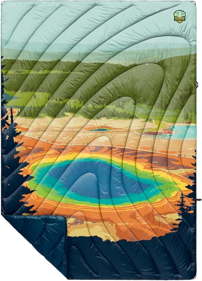 Rumpl Original Puffy National Park Blanket for Camping and Outdoors, Yellowstone - V1