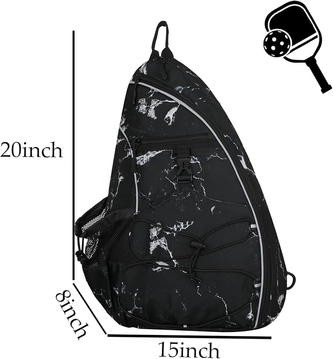 Goloni Pickleball Sling Bag for Men Women, Lightweight Pickleball Backpack with Fence Hook