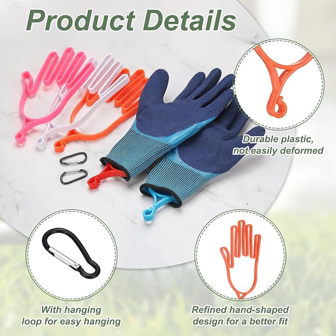 PATIKIL Golf Gloves Stretcher, Plastic Keeper Support Rack Holder Dryer Hanger Frame with Hanging Hooks for Men Women Sports Gloves Maintenance