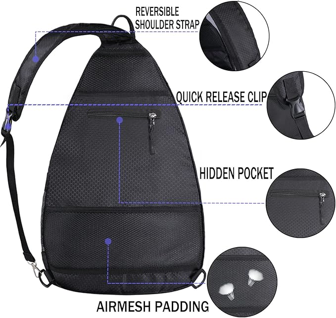 Pickleball Bag - Pickleball Bags for Women Men - Pickleball Backpack - Travel Pickleball Paddle Case, Pickle Ball Bag for Pickleball Paddle Tennis Racket, Protable Pickleball Sling Bag