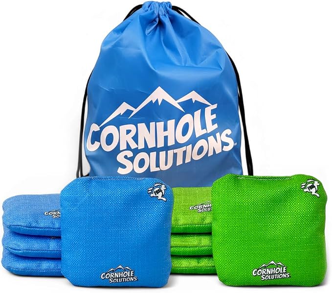 Cornhole Solutions Cornhole Bags Set of 8 – Regulation Pro Style 6x6 – Resin Filled + Tote Bag