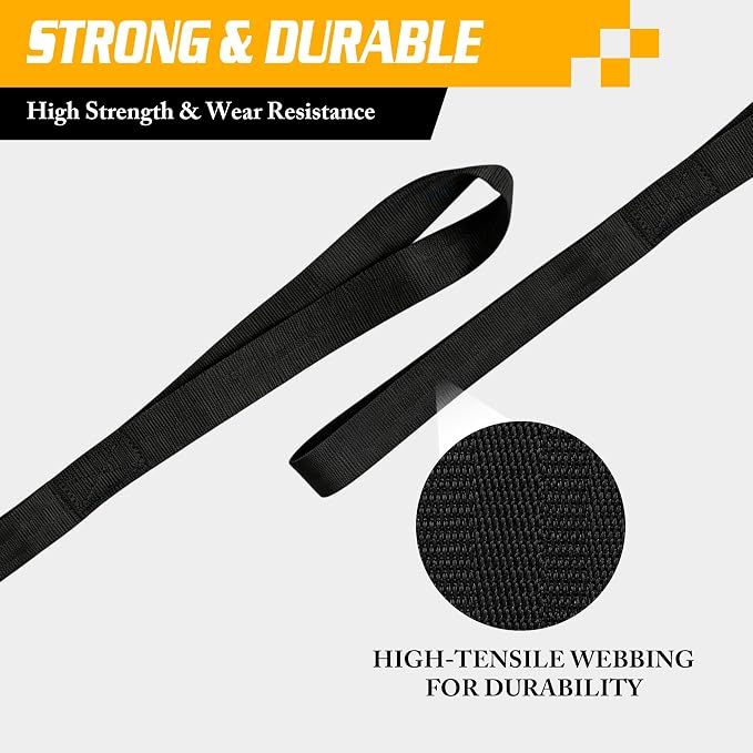 Retractable Ratchet Straps (4-Pack) - 1'' x 11.5' (1,800lb Break Strength) - Heavy Duty Auto Self Retracting Tie Down Straps for Truck, Cargo Trailer, Motorcycle, Rad & More - Black