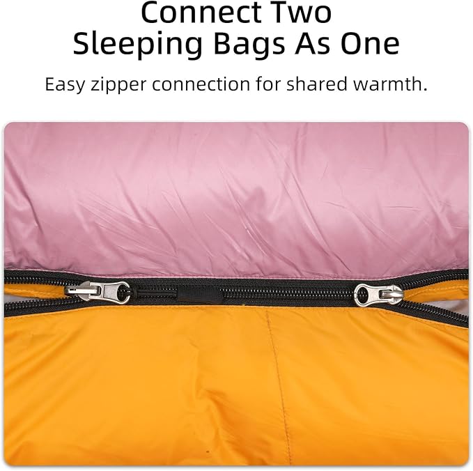 Down Sleeping Bag with Pillow, 0°F 20°F 32°F Regular and XL Compact Lightweight Sleeping Bag for Adults,Teens Backpacking,Camping and Hiking Outdoor