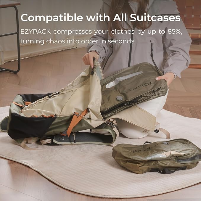 Travel Vacuum Bags with Pump, 25L Large Capacity Vacuum Bags for Travel, IPX7 Waterproof, Travel Essentials Compression Bags for Luggage Backpack Suitcase Home Storage