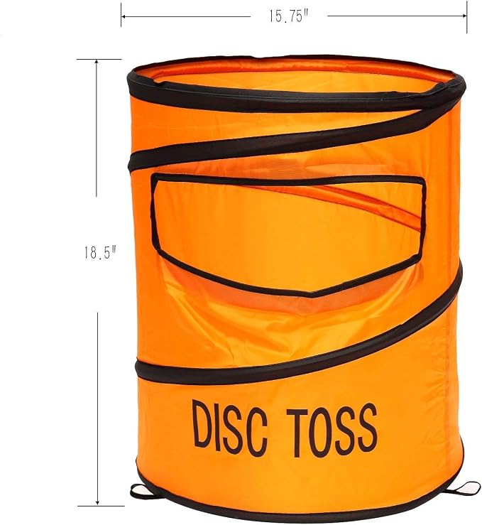 Win SPORTS Folding Disc Toss Game Set - Flying Disc Toss Dunk Game Set - Includes 2 Disc Targets with Bean Bag & 2 Flying Discs & Carrying Case - Great for Backyard,BBQs,Tailgating