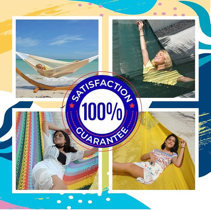 Handmade Matrimonial Hammock - Hammocks Rada Handmade Yucatan Hammock - Artisan Crafted (Two Blues)