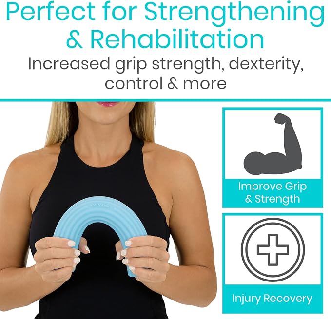 Vive Flex Therapy Bar for Tennis Elbow Relief (X-Light) - Physical Therapy Aid, Improve Tendonitis & Grip Strength- Resistance for Golfers, Hand, Epicondylitis, Equipment- Strengthens Wrist & Forearm