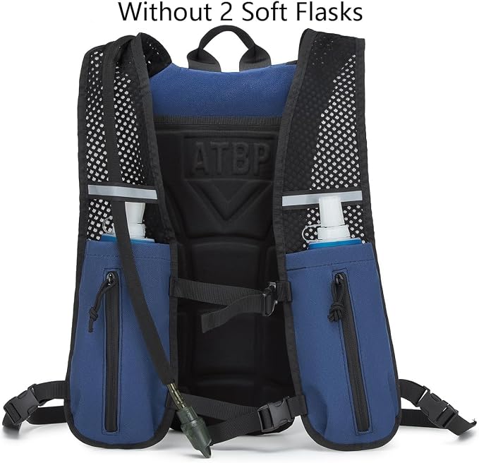 Running Hydration Vest Pack Tactical 3L Water Bladder Backpack Bag for Cycling Marathon Hiking Daypack Men & Women