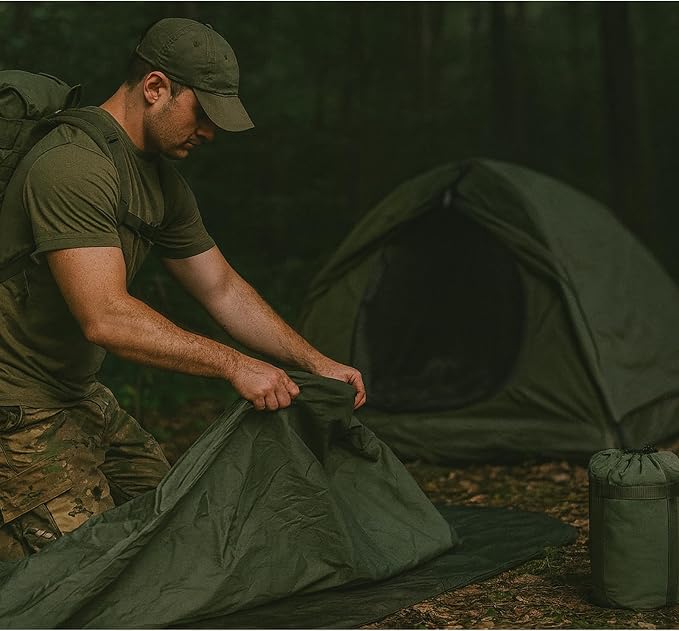 Akmax.cn Bivy Cover Sack for Military Army Modular Sleeping System, Waterproof Outer Shell for Sleeping Bag, Minimalist Stealth Shelter