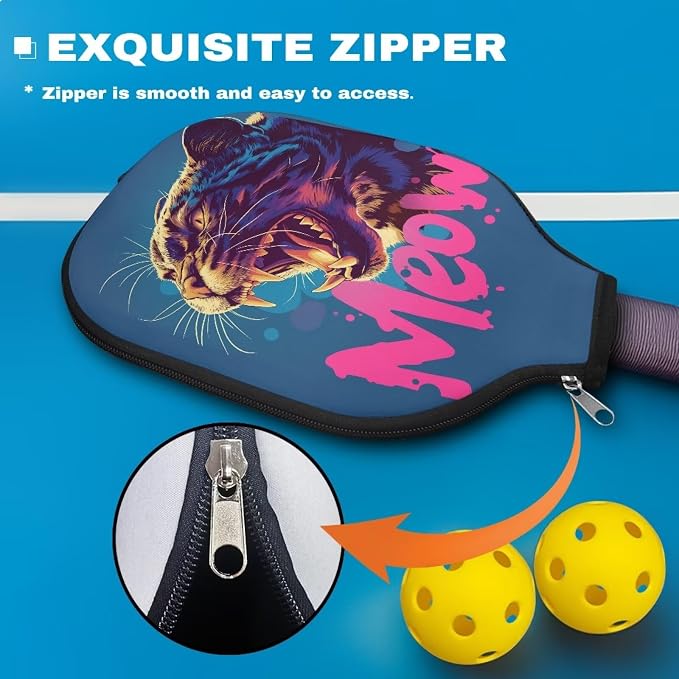 Blue Camo Corgi Pattern Print Pickleball Paddle Covers Only Paddles Holder Sleeve Fits Most Rackets