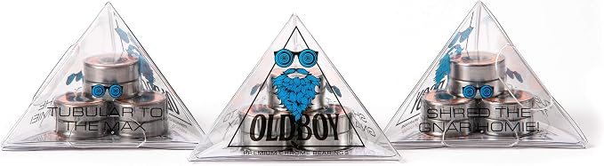 Oldboy Premium Skateboard Bearings, Set of 8 Bearings for Skateboards, Longboards, Inline Skates, Rollerblades, Super Lube Ball Bearings, Skateboard Accessories