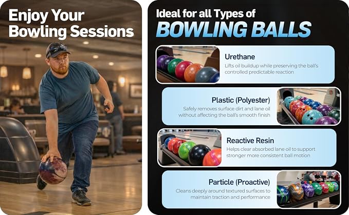 ELITE Hydro Cleanser Bowling Ball Spray Cleaner Kit- 8oz Bottles- 2 Pack - USBC Approved to Remove Oil, Belt Marks, Dirt - Restores tackiness and prolongs The lifespan of Ball