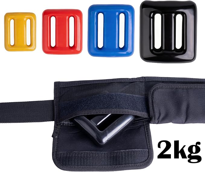 Vinyl Coated Diving Weights-4pcs 1.1-4.4 lbs Dive Weights with 4 Pocket Scuba Weight Belt with Quick Release Buckle,Used for Freediving, Spearfishing & Scuba Diving-Fit for Waist 32" to 52"