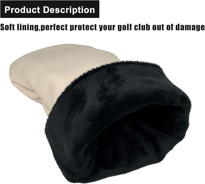 Golf Accessories Golf Club Covers for Driver, Fairway, Hybrids - Golf Driver Headcover/Golf Fairway Wood Head Cover/Hybrid Headcover for Men/Women Golfer