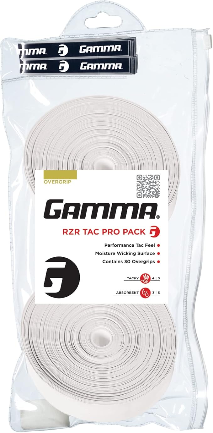Gamma Sports Supreme Overgrip for Tennis, Pickleball, Squash, Badminton, and Racquetball Racquets, Multiple Pack Sizes and Colors