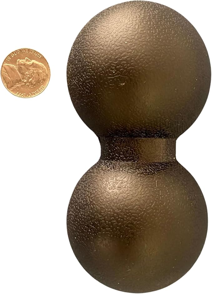 BAlign® Bowtie, Patented Half-Peanut Massage Ball, Back Pain Relief, Spine & Pelvic Alignment, Yoga Stretching & Mobility Aid, Myofascial Release & Trigger Point Therapy (Black)
