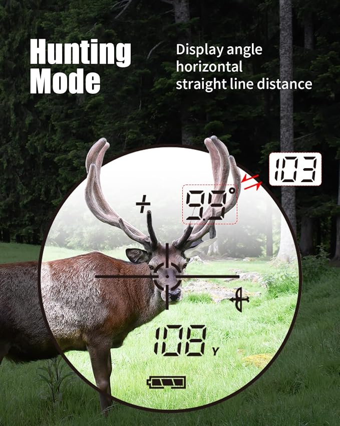 AOFAR GX-2S Rangefinder for Golf & Hunting with Slope and Angle Switch, Flag-Lock with Vibration, Horizontal Distance, 600/1000 Yards Distance Measuring Range, 6X Waterproof, Free Battery