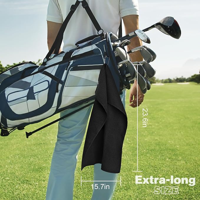 15 Pcs Golf Accessories Kit, Includes Cleaner Brush Towel Tees Golf Ball Bag with Hook Divot Tool with Ball Marker, Golf Essentials Kit for Women Man Gifts