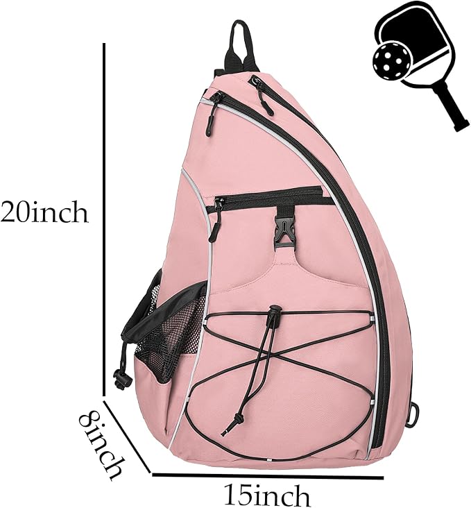 Goloni Pickleball Sling Bag for Men Women, Lightweight Pickleball Backpack with Fence Hook