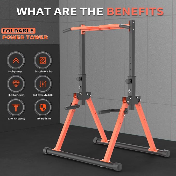 Z ZHICHI Pull-Up Dip Station Pull-Up Chin-Up Weight Capacity 350LBS