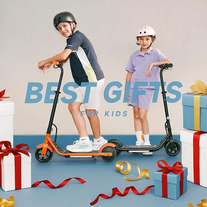 Electric Scooter for Kids Ages 6-12, 150W Motor, Simple One-Button Control, 2 Safe Speeds (6/10 MPH), K2 Pro for 3 Speeds, Colorful Lights, Magnetic Charging, Dual Brake System, 154 Lbs Load Capacity