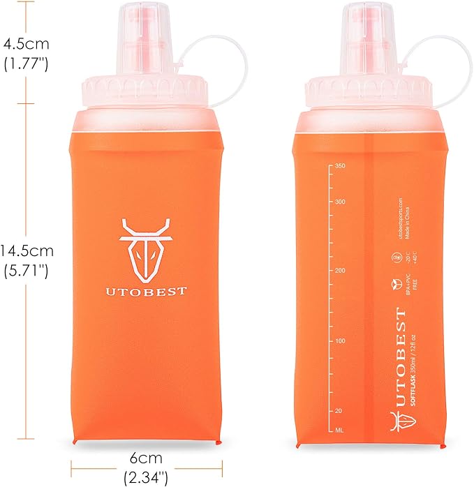 UTOBEST Running Vest, 5L Hydration Vest Lightweight, Breathable and Sweatproof Running Backpack, Adjustable Running Hydration Vest for Trail Running Marathon Race Jogging Cycling