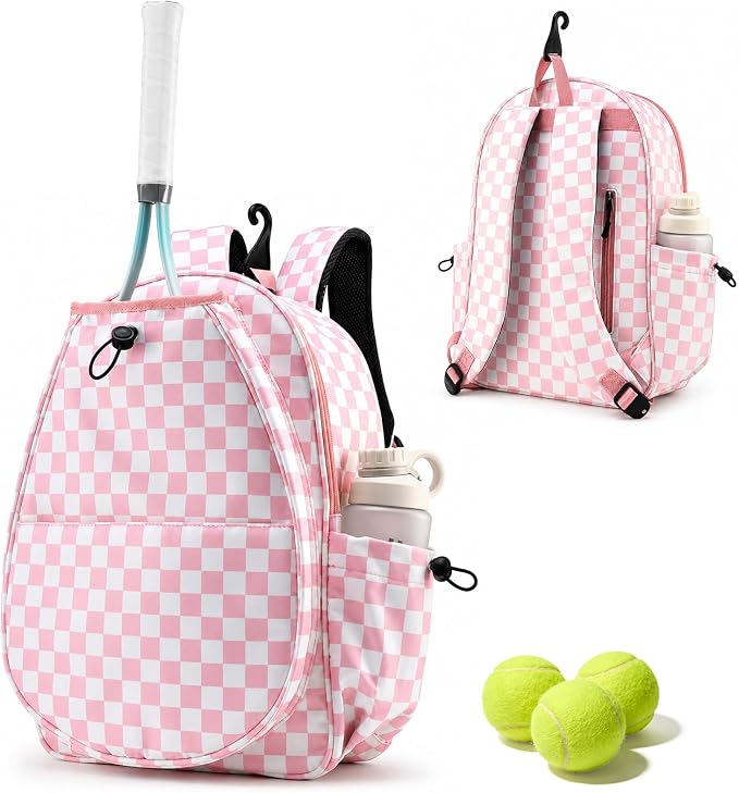 Mosthink Pickleball Racket Backpack Tennis Bag for Women Water-Resistant and Machine Washable Tennis Backpack，Lightweight Sports Bag for Pickleball, Badminton
