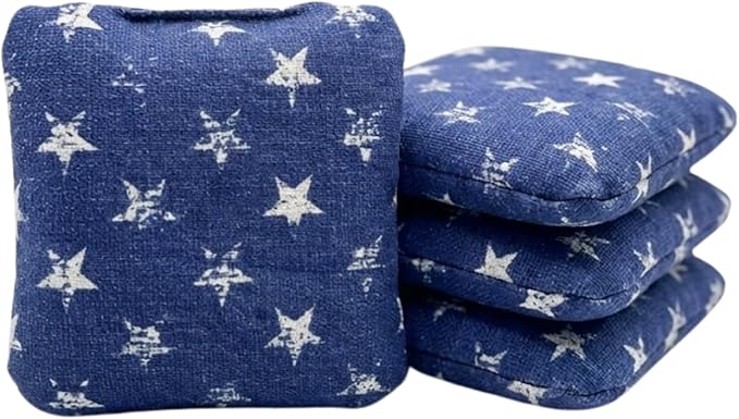 Professional Dual Sided Cornhole Bags- 16 oz 6x6 w/Premium Resin Fill - Official Tournament Slide/Stick Pro Bean Bags - Regulation/Approved