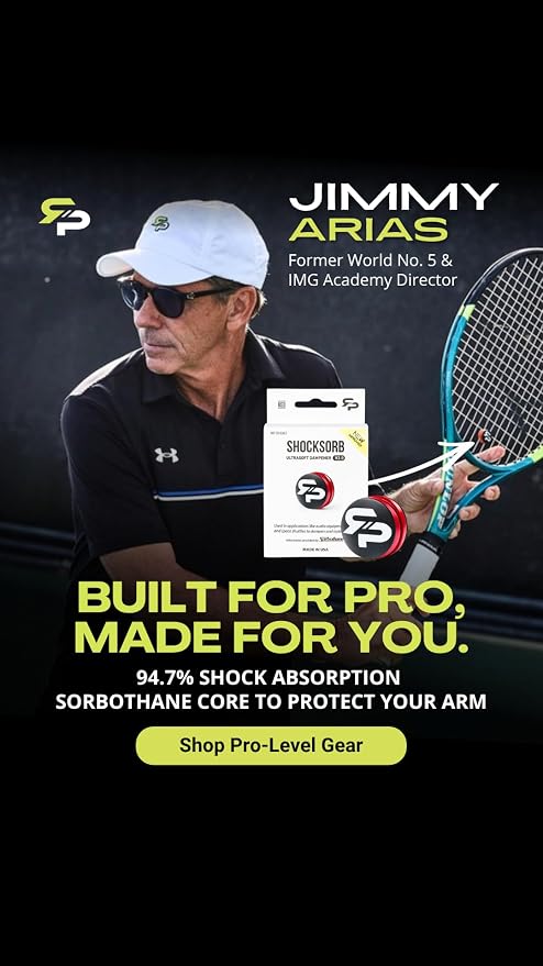 RTP Tennis Racket Vibration Dampener - ShockSorb Original or Ultrasoft V3 The Only Dampener Made for Pain Relief - Handcrafted with Patented Material Sorbothane Made in USA - 1 Pack Limited Warranty