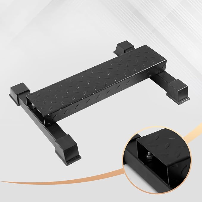 Steel Standing Calf Raise Bar, Anti-Slip Calf Raise Block & Platform, Calf Stretcher Machine for Home Gym, Ankle Rehab & Squat
