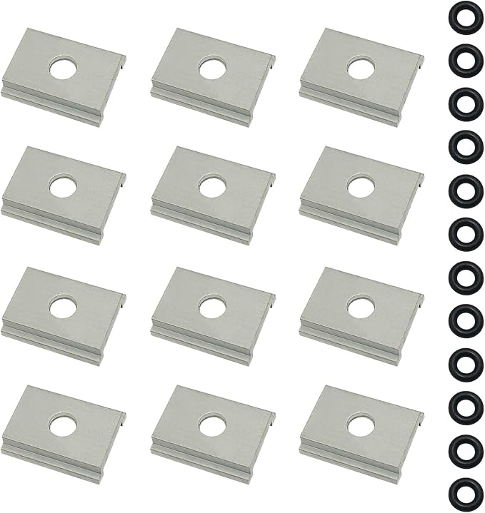 12Pcs AAP-1012 Kayak Adapter Plates and O-Rings, Kayak Accessories, Aluminum