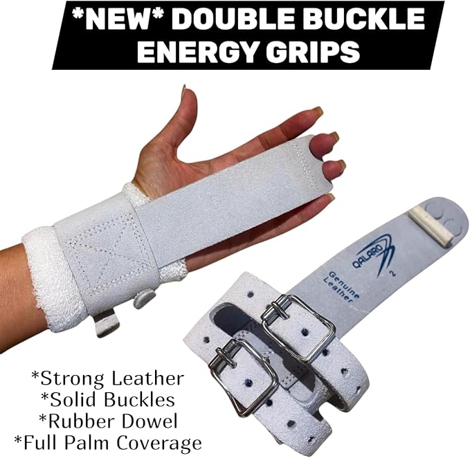 Double Buckle Grips for Girls Gymnastics | Dowel Grips, 4" Wristbands, Grip Bag | Gymnastics Grips for Girls | Youth Bar Grips | Gymnastics Gloves