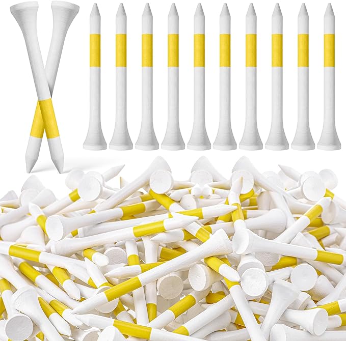 Mudder Golf Tees Bulk Wooden Bamboo Golf Tees Multicolor Wood for Men Balls Accessories