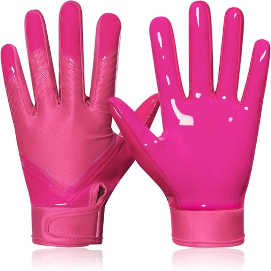 RIGWARL Football Gloves Adult Men, Youth Kids Football Gloves with Super Sticky Grip, Receiver Glove Adult Youth Kids Best Gift for Father‘s Day
