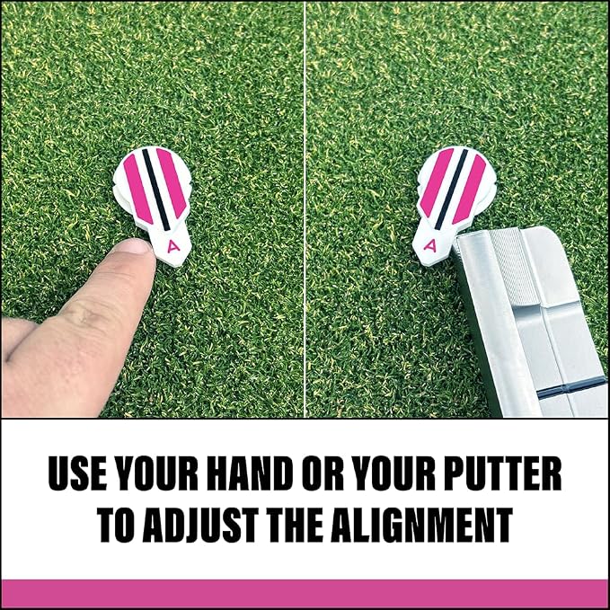 Putting Alignment Aid Tool - Golf Ball Marker - Rotate to Aim - Golf Gift Accessory for Men & Women Golfers - USGA Compliant