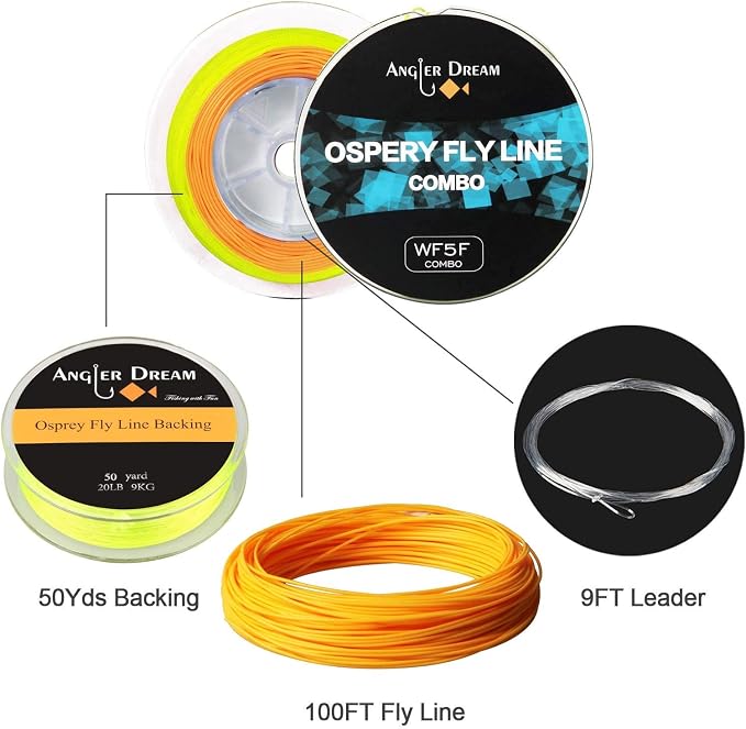 3/4 5/6 7/8 9/10WT Fly Fishing Reel with Line Combo 3 5 8 WT Fly Line Backing Leader CNC Machined Fly Reel