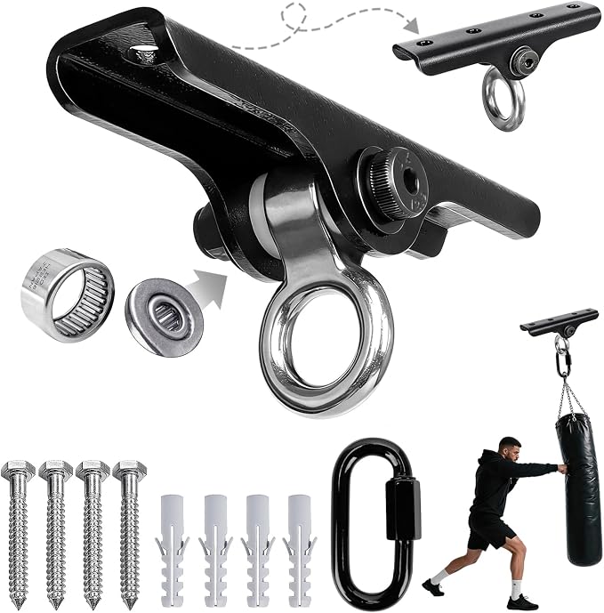 Heavy Duty Punching Bag Hanger Ceiling Mount with Bearing 900 LB Capacity Stainless Steel Swing Hardware for Indoor Hanging Chair Outdoor Swing Set
